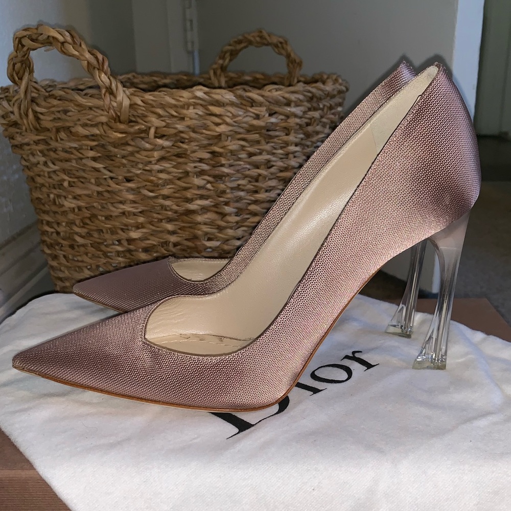 Dior Pink Asymmetrical Heels